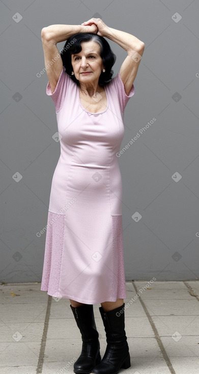 Albanian elderly female with  black hair