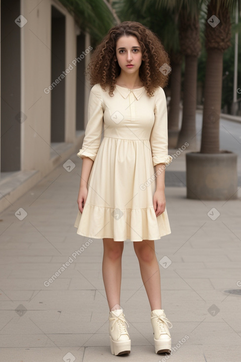 Israeli adult female with  brown hair