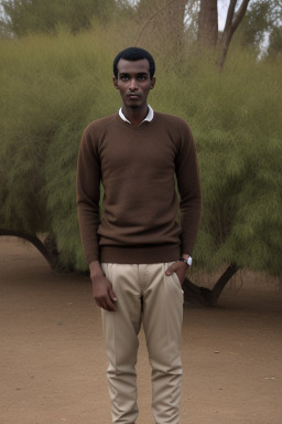 Sudanese adult male with  brown hair