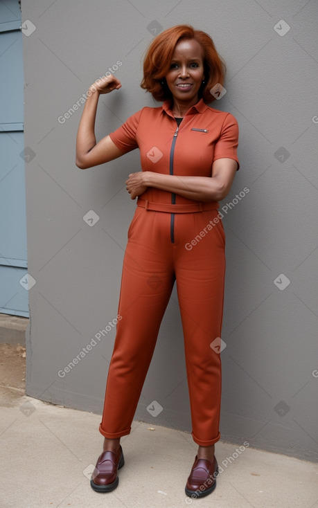 Somali middle-aged female with  ginger hair