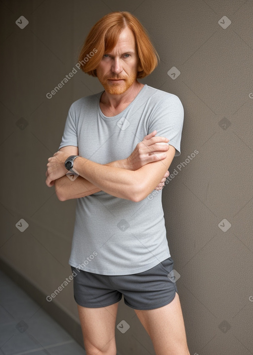 Swiss middle-aged male with  ginger hair