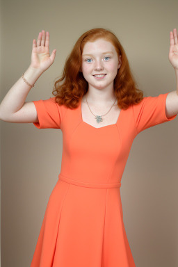 British teenager female with  ginger hair