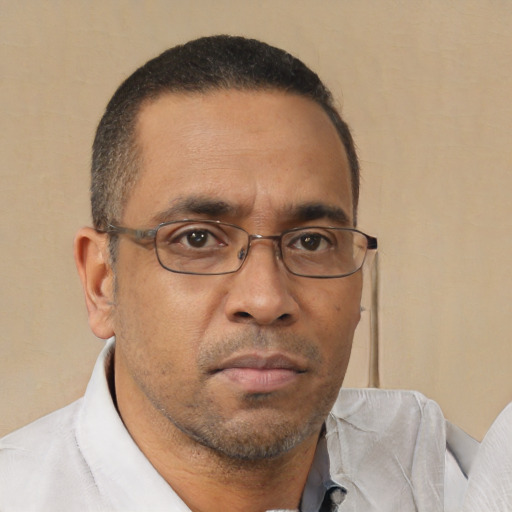 Neutral white adult male with short  brown hair and brown eyes