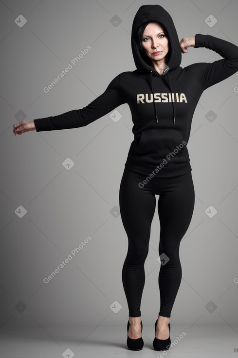 Russian 45 years female with  black hair