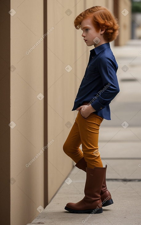 Brazilian child male with  ginger hair