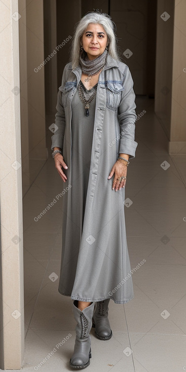 Bahraini 45 years female with  gray hair