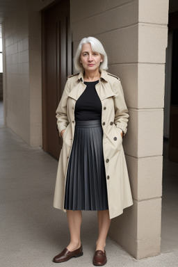 Uruguayan middle-aged female with  white hair