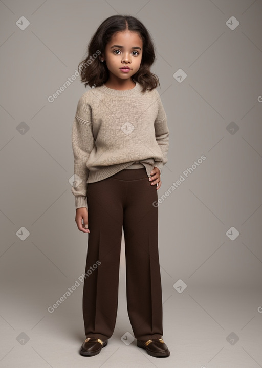 Dominican child female with  brown hair