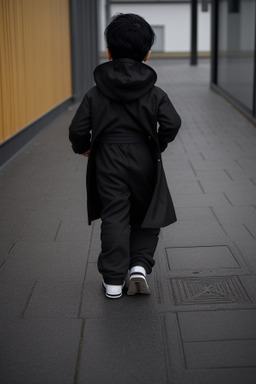 Icelandic infant boy with  black hair