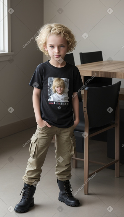 Hungarian child male with  blonde hair