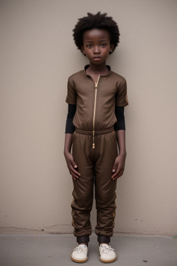 African child boy with  brown hair