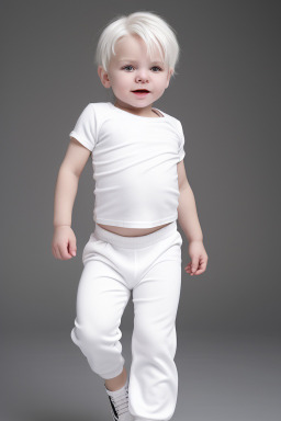 Russian infant boy with  white hair