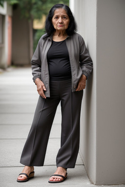 Guatemalan elderly female with  black hair