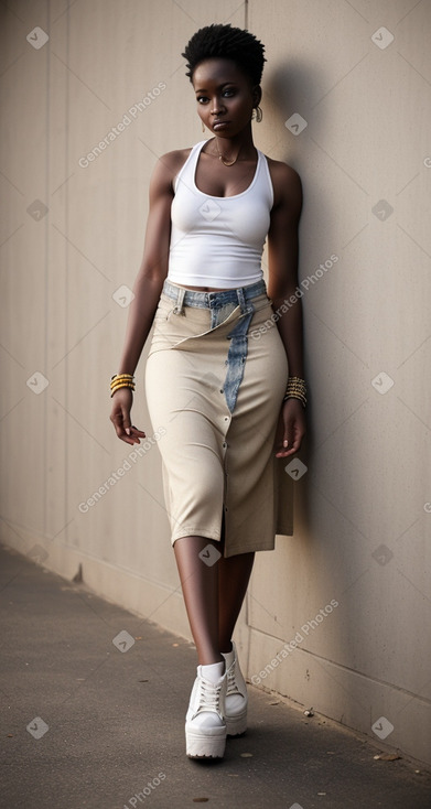 Ugandan adult female with  white hair