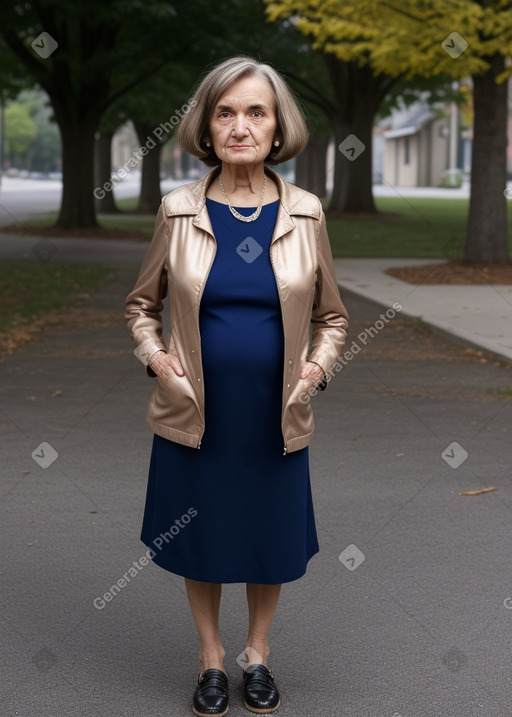 Albanian elderly female with  brown hair