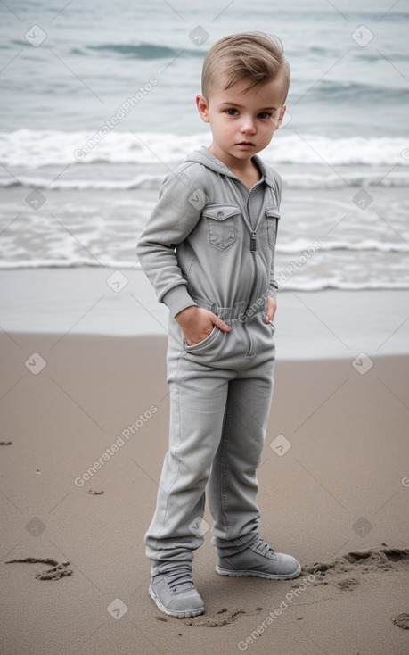 Serbian infant boy with  gray hair