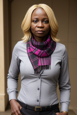 Togolese middle-aged female with  blonde hair