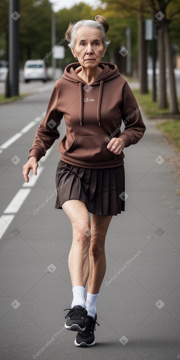 Swedish elderly female with  brown hair