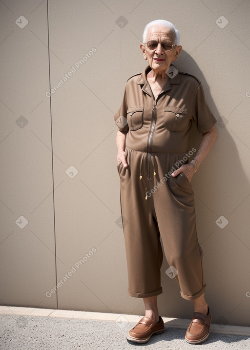 Jordanian elderly non-binary with  brown hair