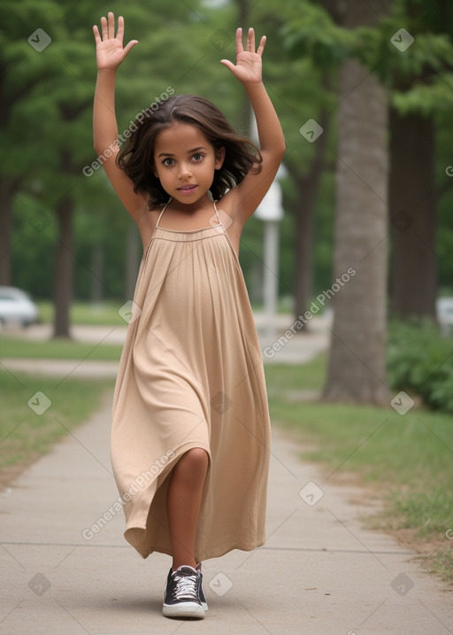 Child female with  brown hair