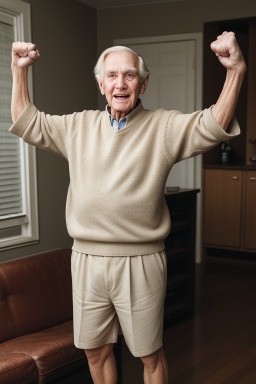 Caucasian elderly male with  blonde hair