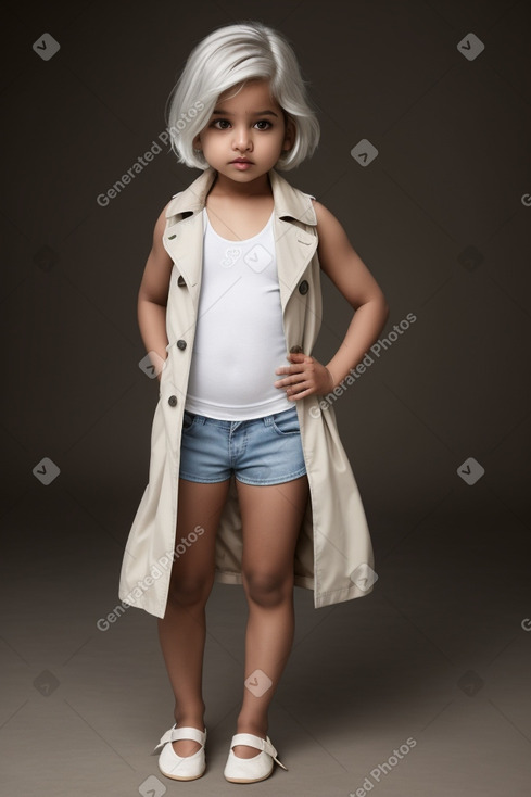 Indian infant girl with  white hair