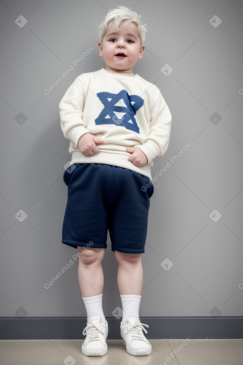 Israeli infant boy with  white hair