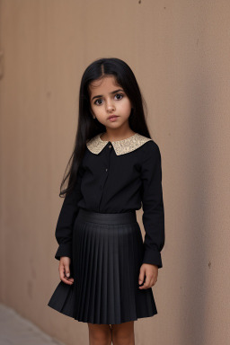 Moroccan infant girl with  black hair