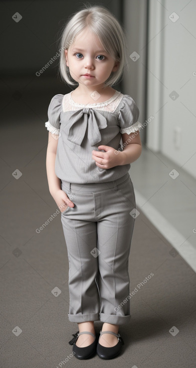 German infant girl with  gray hair