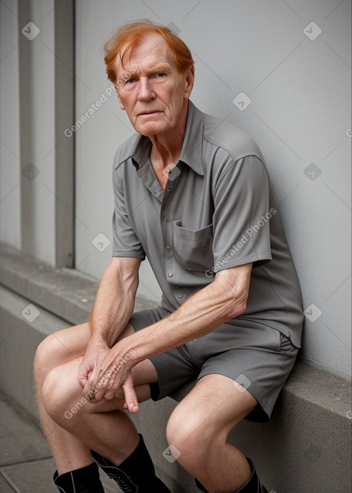 Swiss elderly male with  ginger hair