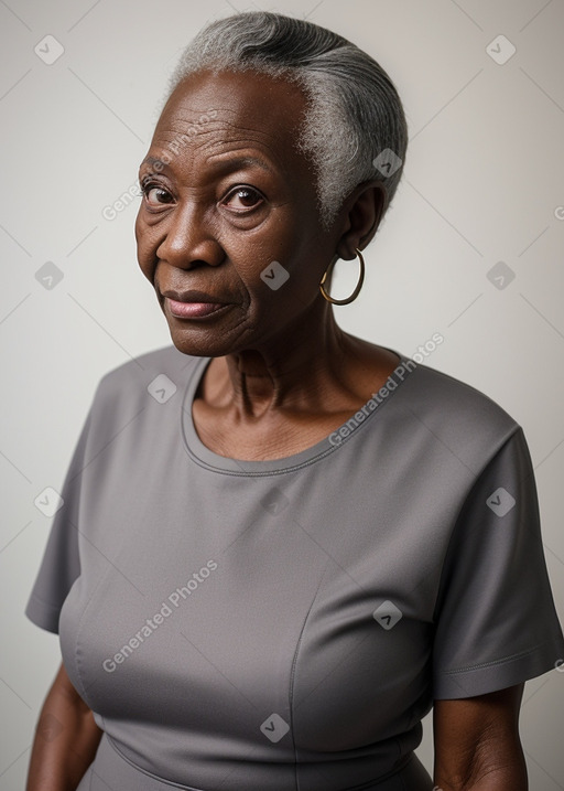 Ghanaian elderly female with  gray hair