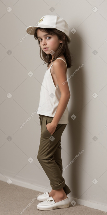 Child girl with  brown hair