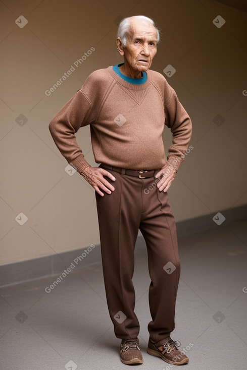 Malian elderly male with  brown hair