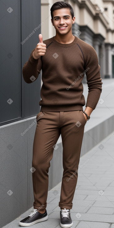 Ecuadorian young adult male with  brown hair