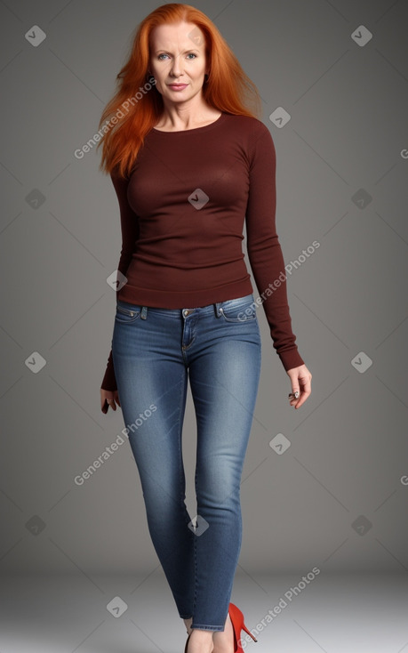 Polish 45 years female with  ginger hair