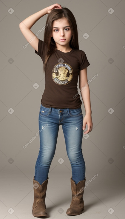 Iraqi child girl with  brown hair