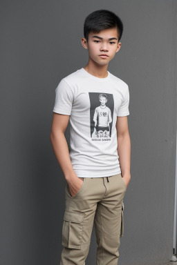 Vietnamese teenager boy with  blonde hair