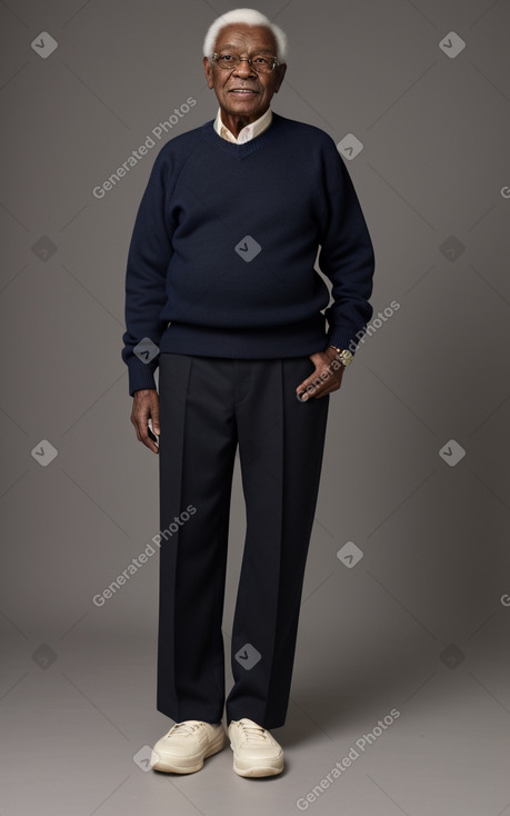 African american elderly male with  black hair