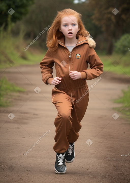 Zambian child girl with  ginger hair