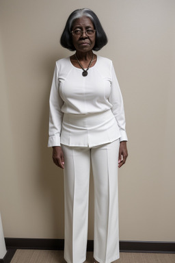 African american elderly female with  black hair