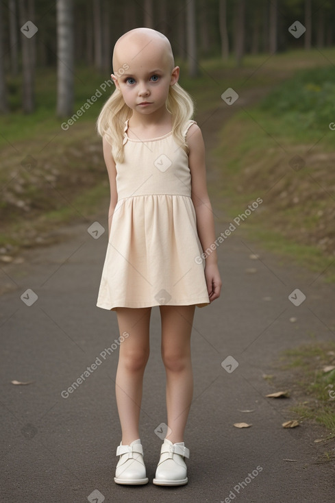 Estonian child girl with  blonde hair