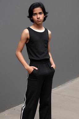 Bolivian teenager boy with  black hair