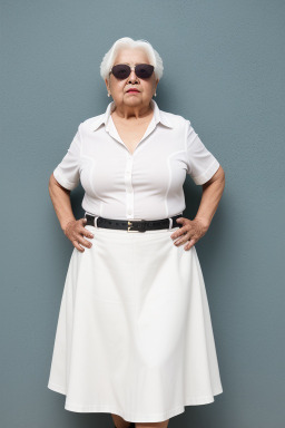 Mexican elderly female with  white hair