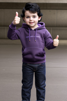 British infant boy with  black hair