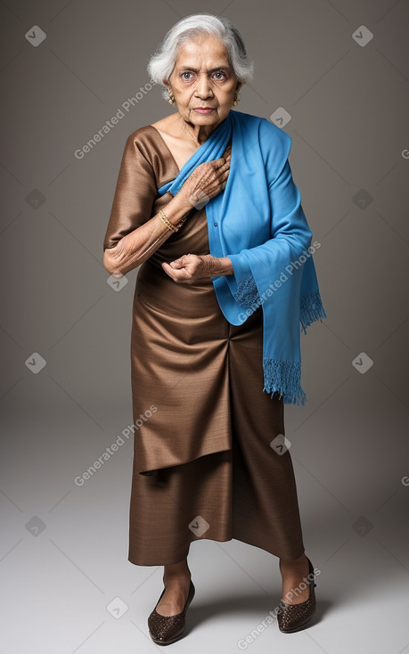 Bangladeshi elderly female with  brown hair