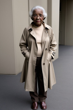 African elderly female with  brown hair