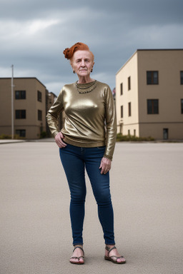 Albanian elderly non-binary with  ginger hair