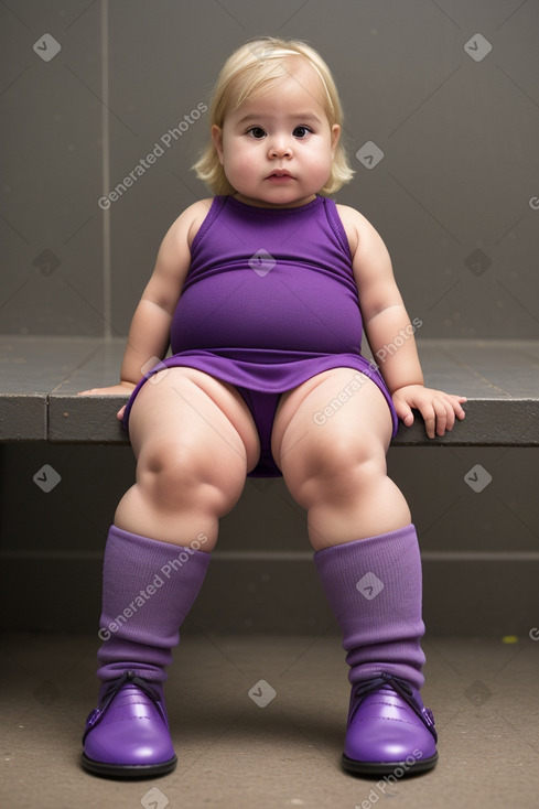 Ecuadorian infant girl with  blonde hair