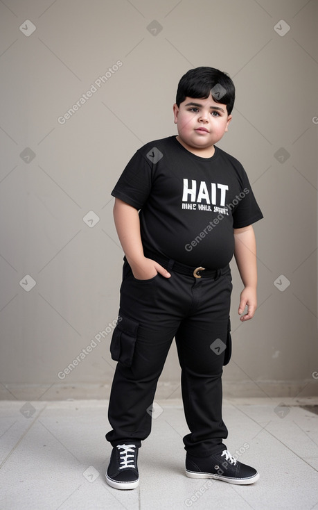 Tunisian child boy with  black hair