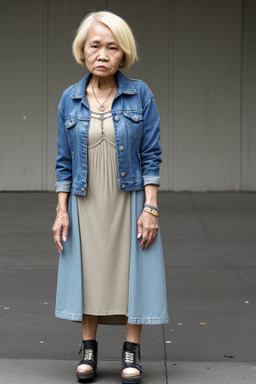 Indonesian elderly female with  blonde hair